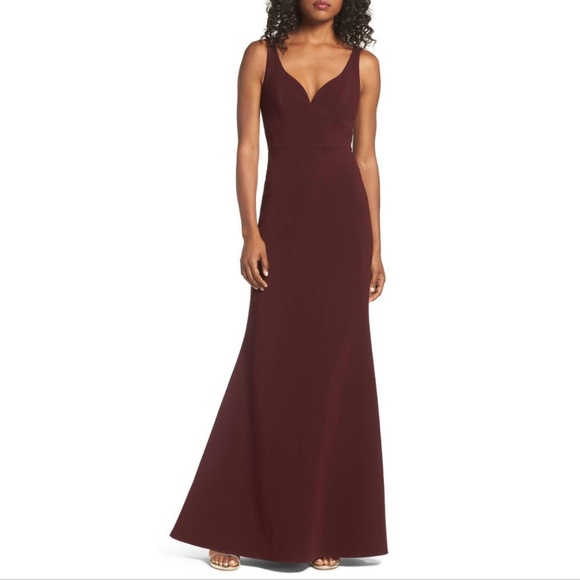 Jill Stuart Sweetheart Neckline Burgundy Red Gown / Evening Dress,Size 2